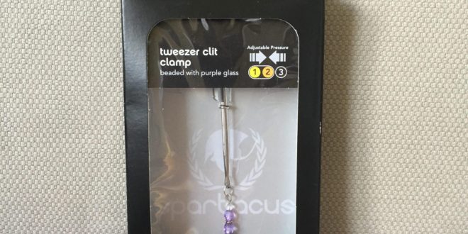 Spartacus Tweezer clit clamp with purple beads