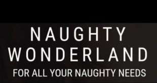 Black and White Naughty Wonderland banner