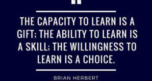 Willingness to learn is a choice