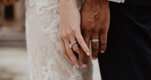 two persons wearing silver colored rings